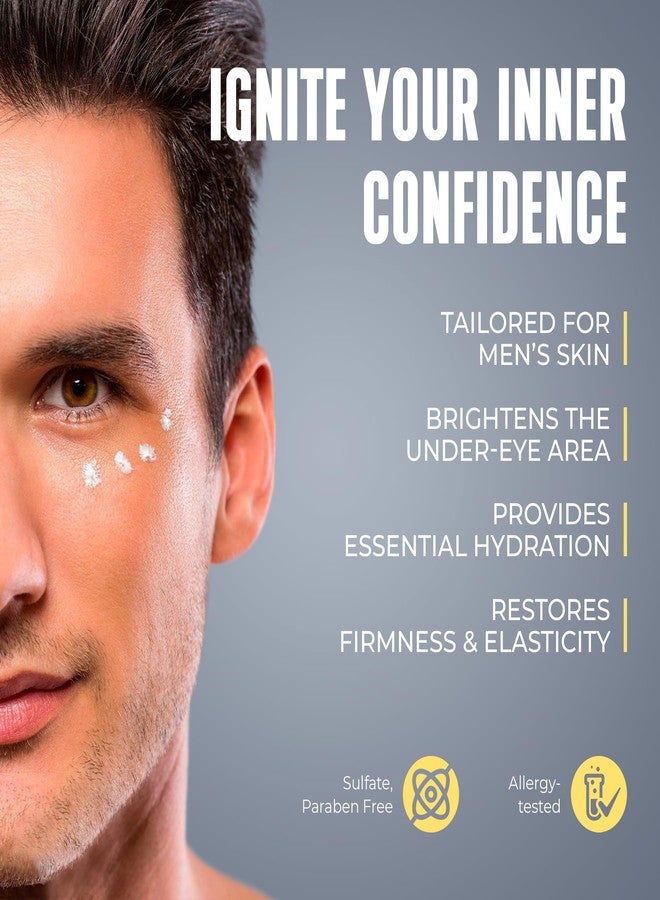 PENEBELLA Mens Eye Cream - Eye Bags Treatment for Men & Wrinkle Reduction | Collagen, Vitamin B3, Peptides, 5% Caffeine – Mens Under Eye Cream Bag Remover – Puffy Eyes Treatment for Men - Image 2
